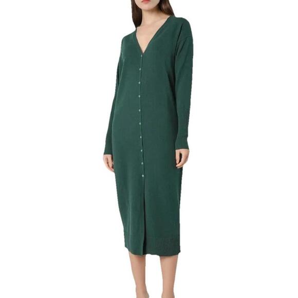 Wilfred Sweaters - Wilfred Women’s X Small Teal Sweater Dress Long Sleeve Line Cardigan Marino Wool